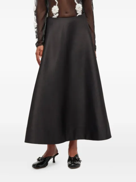 GANNI satin-effect maxi skirt