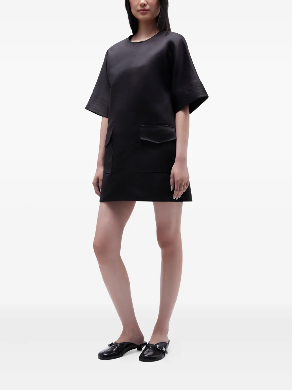 GANNI pocket-detail tie-neck mini dress | Day Dresses | Image 2