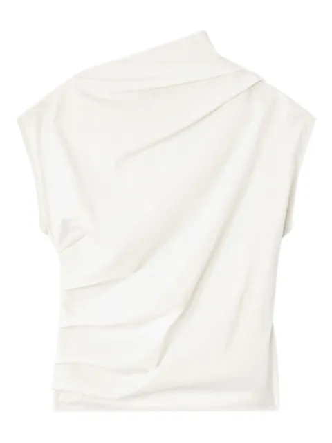 GANNI draped cowl-neck top