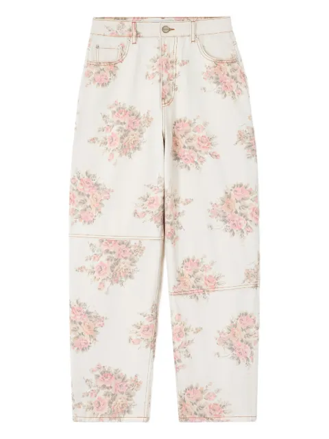 GANNI vaqueros con estampado floral