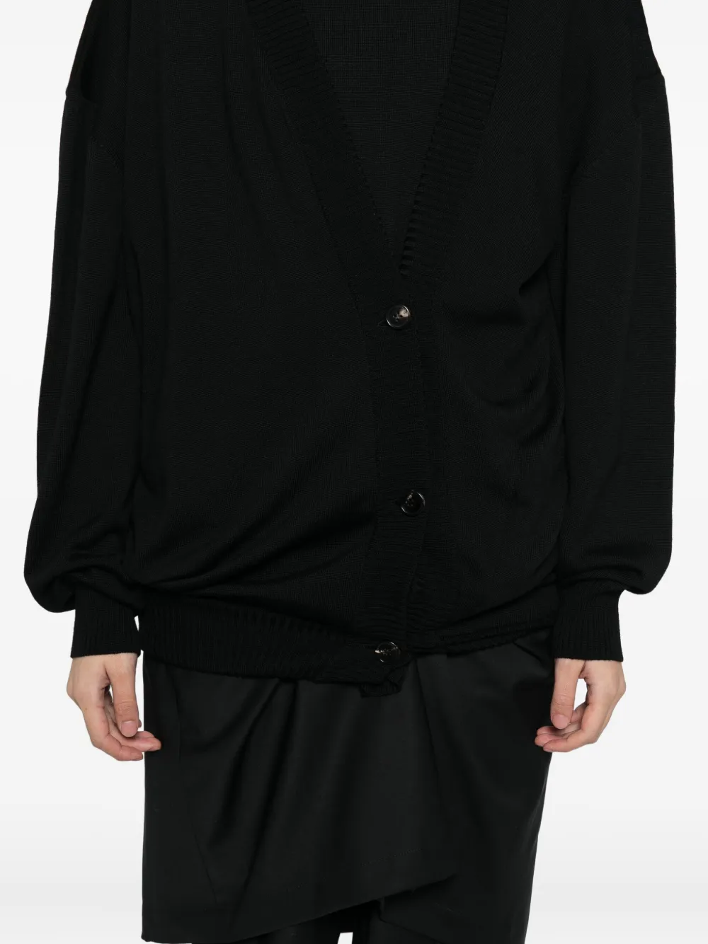 Litkovska Klassischer Cardigan In Black