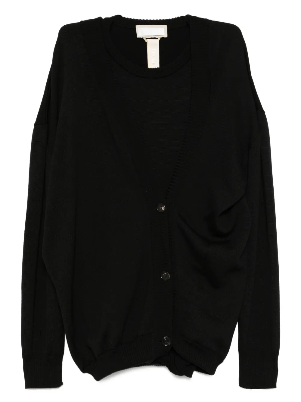 Litkovska Klassischer Cardigan In Black