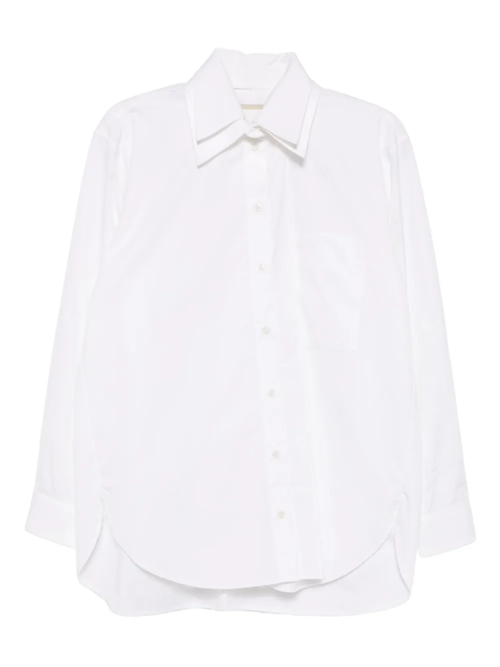 Litkovska Double-collar Poplin Shirt In White