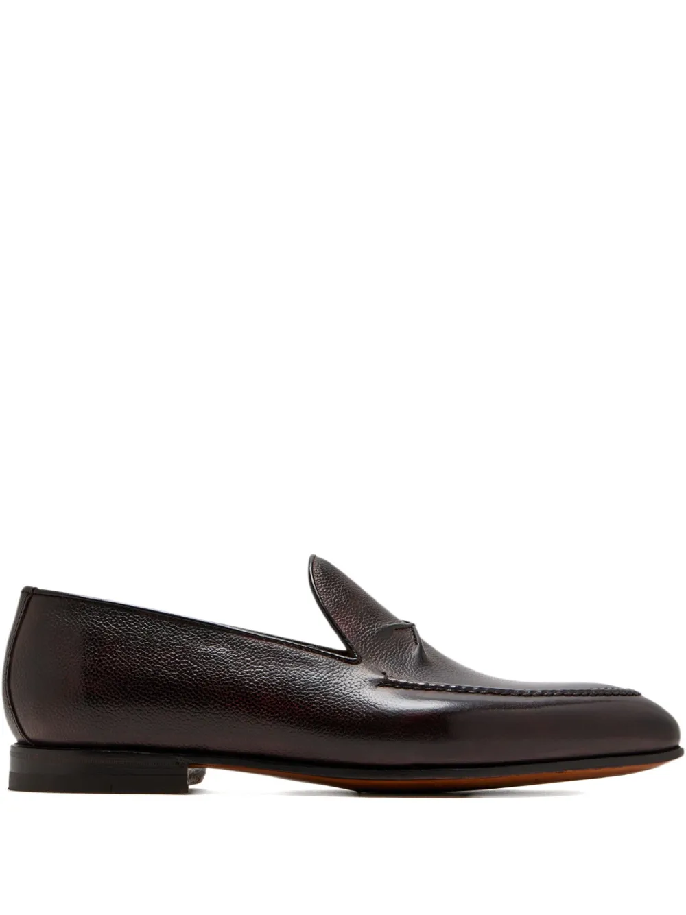 De Bustis pebble-grain leather loafers