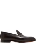 Bontoni De Bustis pebble-grain leather loafers - Red