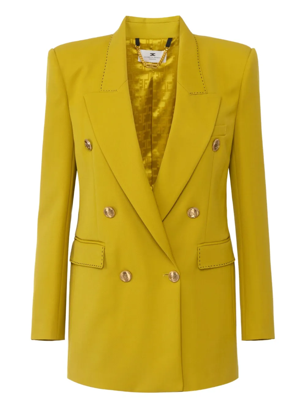 Elisabetta Franchi double-breasted blazer Geel