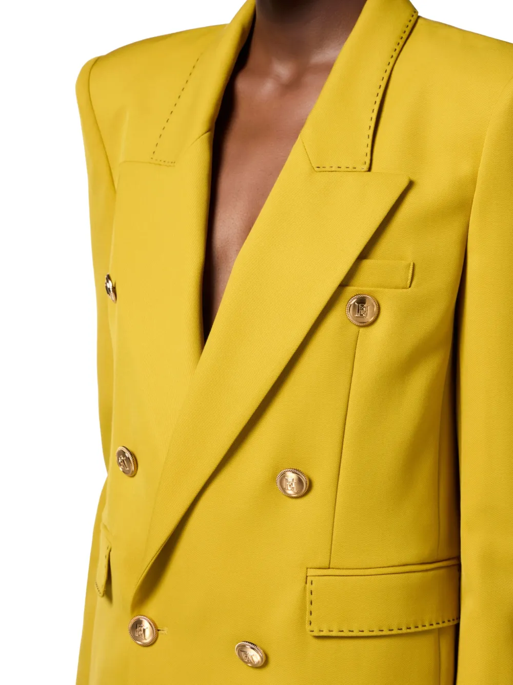 Elisabetta Franchi double-breasted blazer Geel