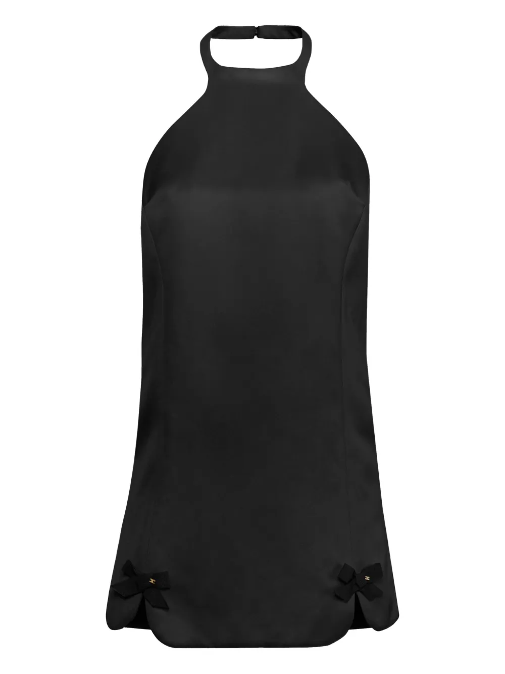 halter-neck bow-detail dress
