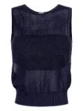 Elisabetta Franchi mesh-knit top - Blue