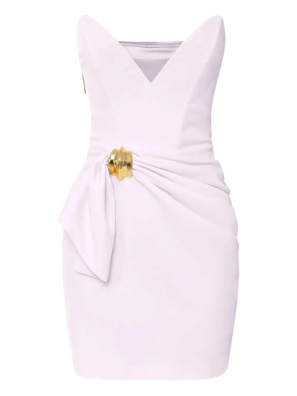 Elisabetta Franchi bow-embellished strapless mini dress Roze