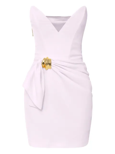Elisabetta Franchi bow-embellished strapless mini dress