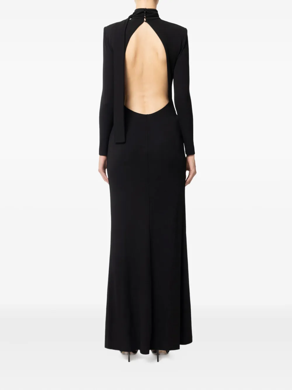 Elisabetta Franchi Maxi-avondjurk met geknoopt detail Zwart