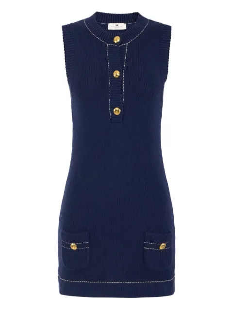 Elisabetta Franchi button-fastening pocket mini dress