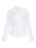 Elisabetta Franchi pearl-embellishment shirt - White