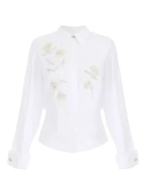 売れ筋商品|||エリザベスフランキ シャツ レディース トップス Button-down blouse - avorio 襟付きブラウス 襟付きトップス シャツ[品番：BSRW0000894
