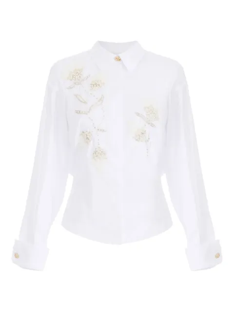 Elisabetta Franchi pearl-embellishment shirt