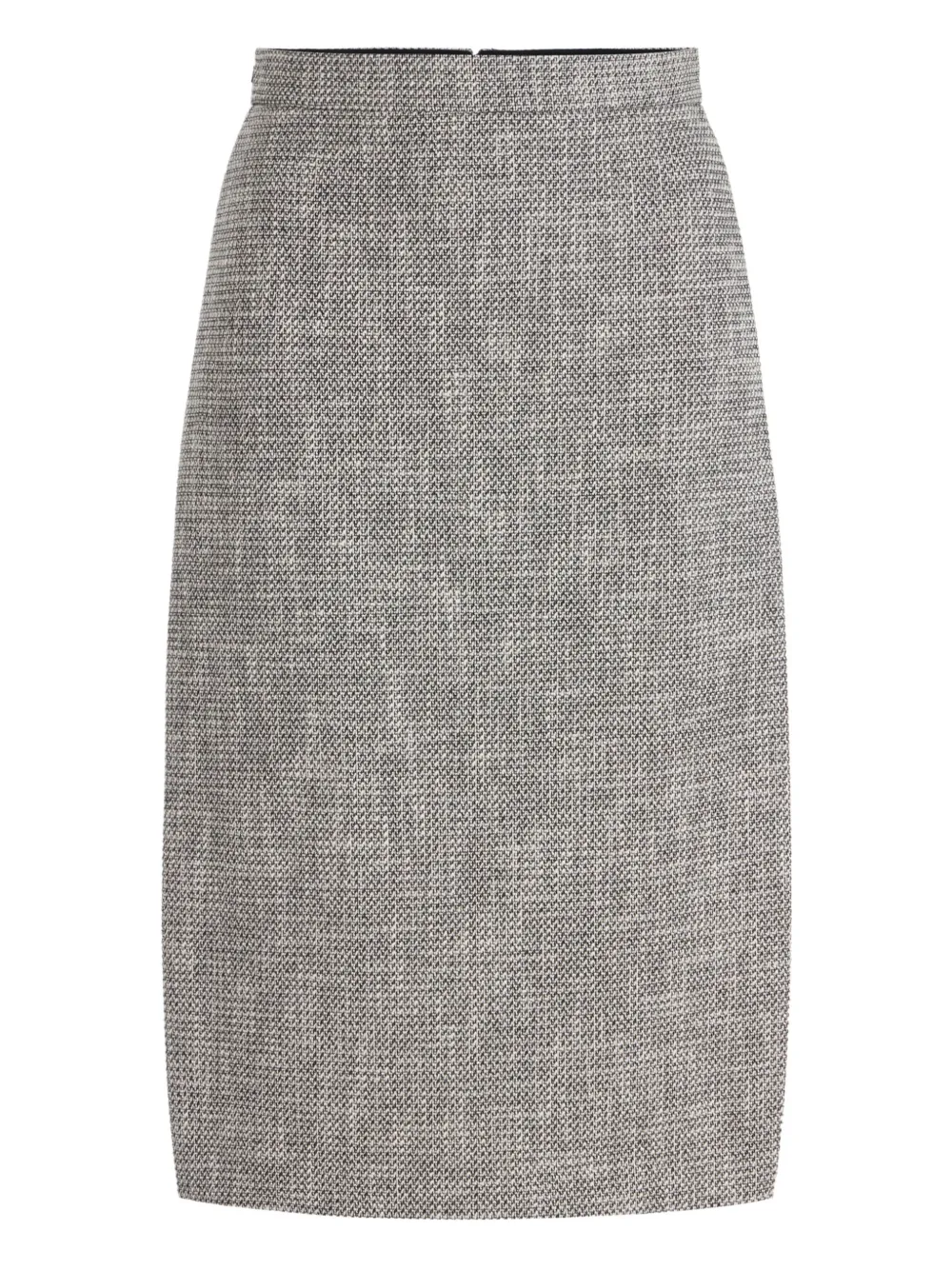 Elisabetta Franchi tweed side-split midi skirt Wit