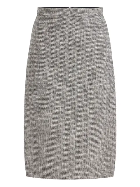 Elisabetta Franchi tweed side-split midi skirt