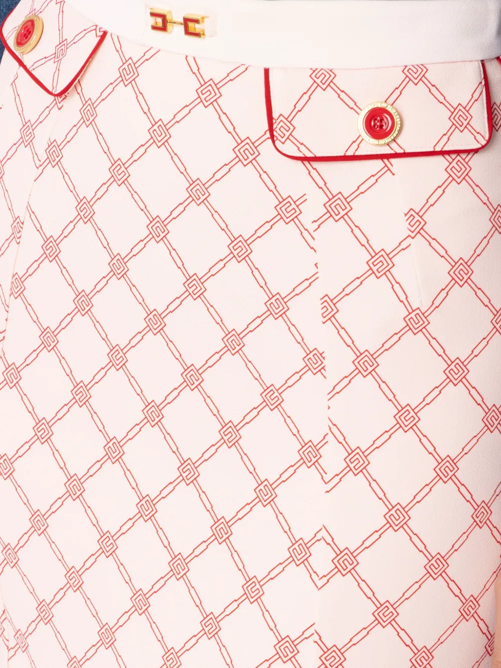 Elisabetta Franchi Crêpe mini-rok met geometrische print Roze