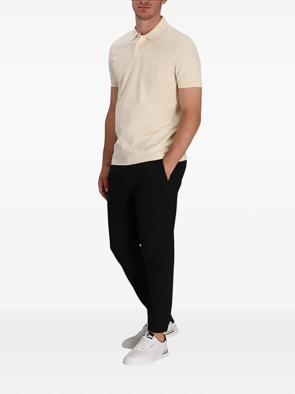 BOSS Passenger logo-patch polo shirt - Geel