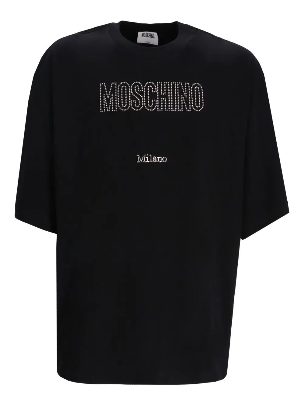 Moschino crystal-embellished cotton T-shirt Zwart