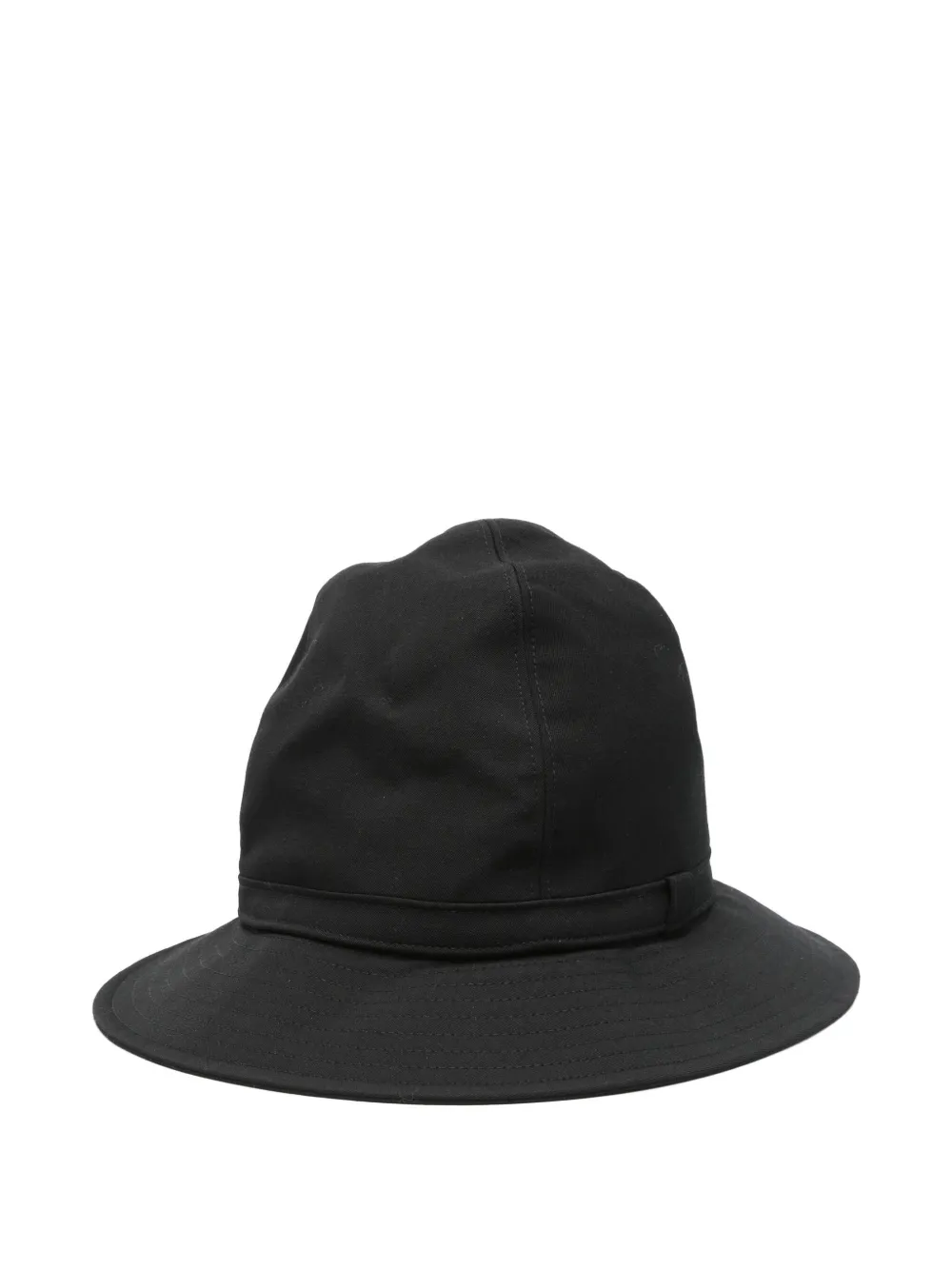 Yohji Yamamoto strap-detail cotton bucket hat | Black | Image 1