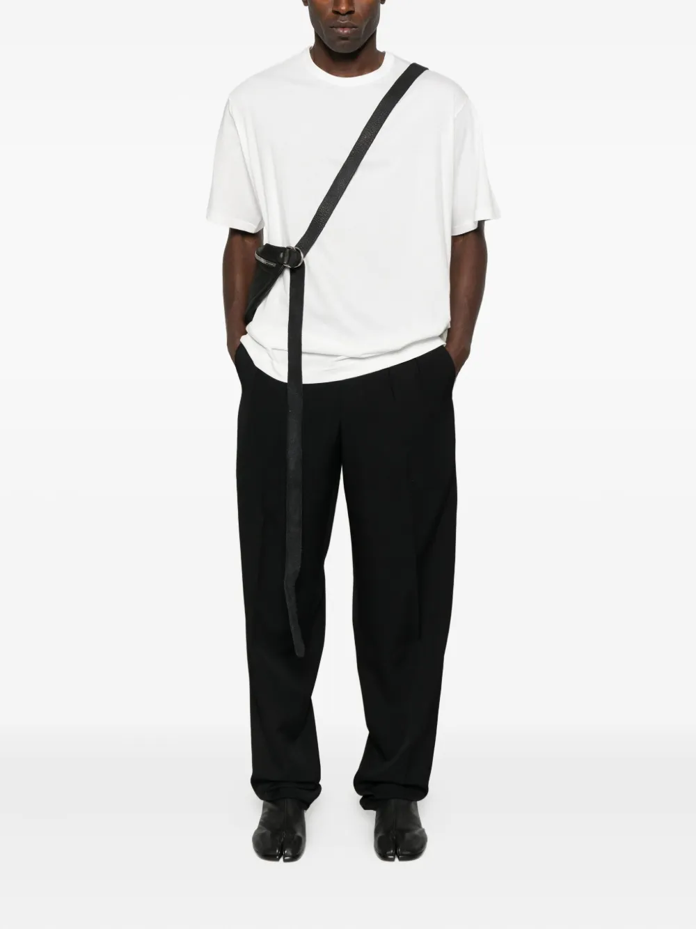 Yohji Yamamoto T-shirt met ronde hals - Wit