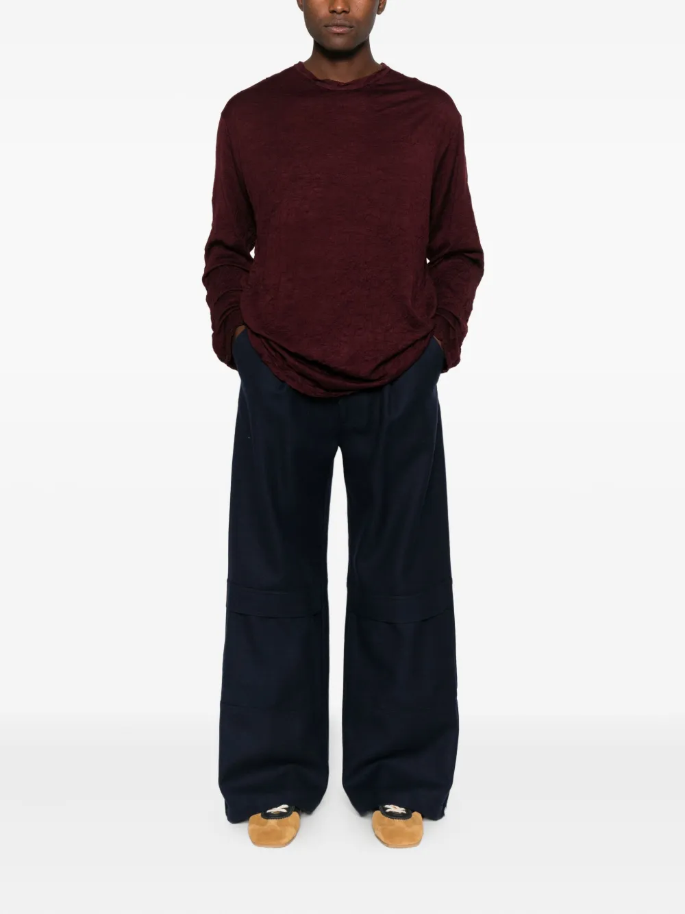 Yohji Yamamoto long-sleeve t-shirt - Rood