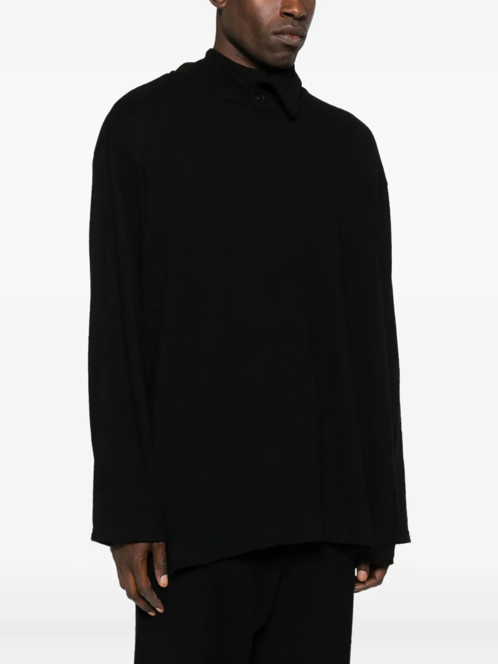 Yohji Yamamoto Long-sleeved Sweater In Black
