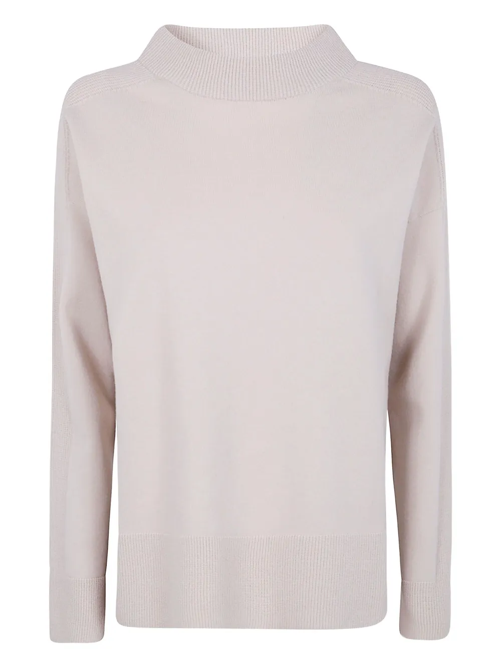 D Exterior Turtleneck Wool Sweater In Neutral