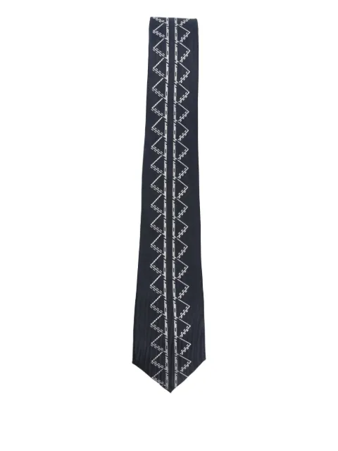 Yohji Yamamoto geometric-pattern silk tie