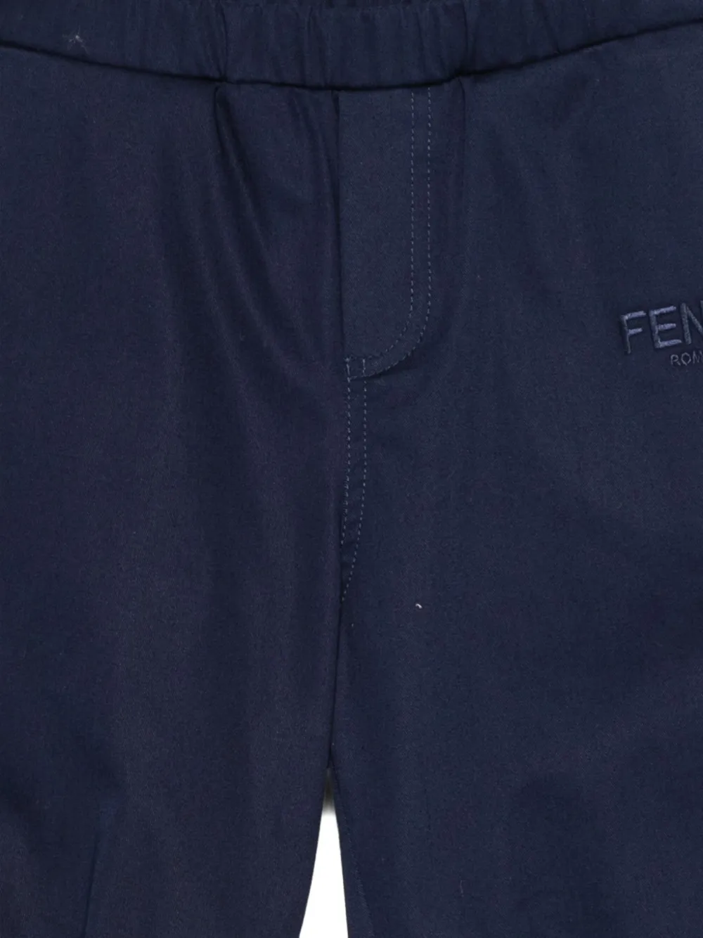 Fendi Kids Broek met elastische cuffs Blauw