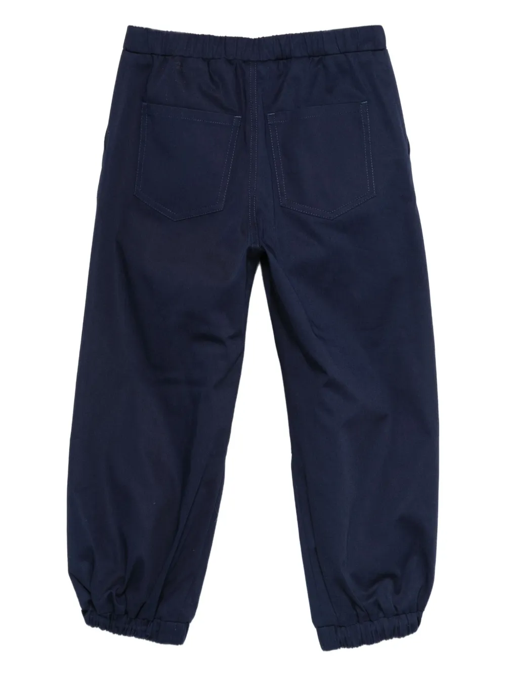 Fendi Kids Broek met elastische cuffs Blauw