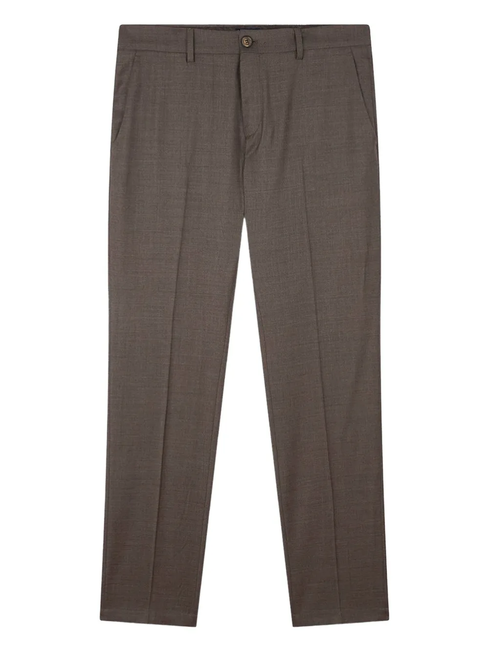 Paul & Shark Wool Chino Trousers In Brown