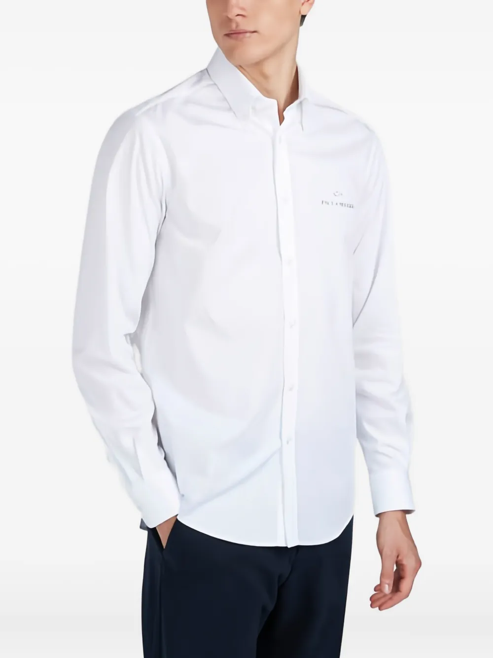 Paul & Shark Overhemd met geborduurd logo - Wit