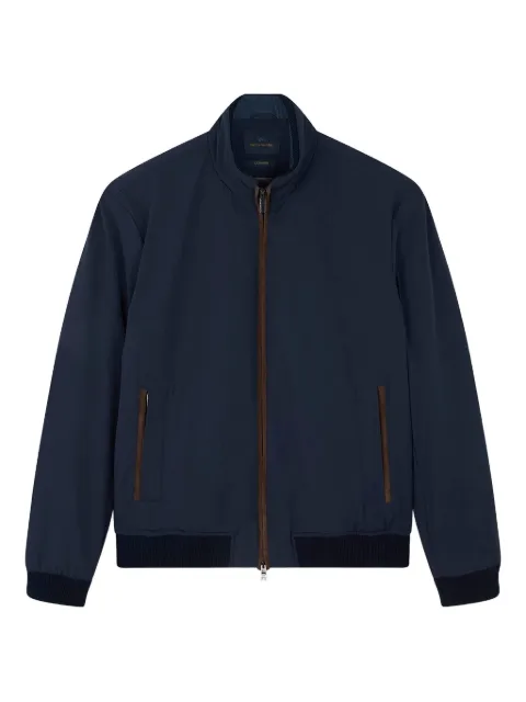 Paul & Shark suede-detail bomber jacket