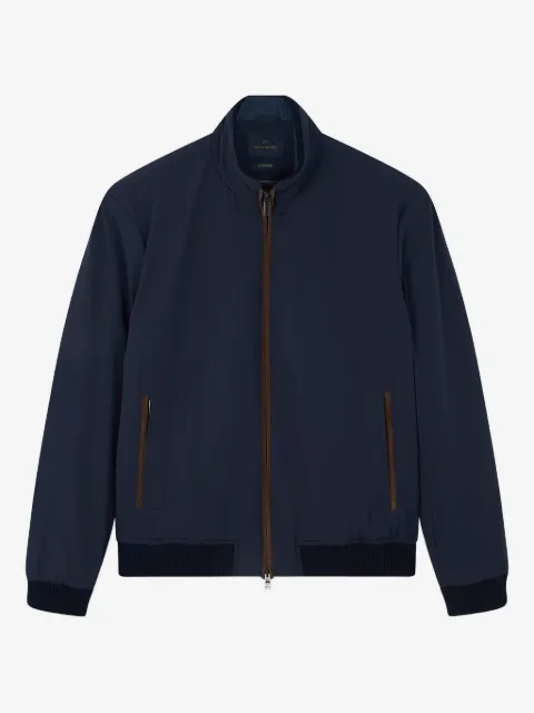 Paul & Shark suede-detail bomber jacket