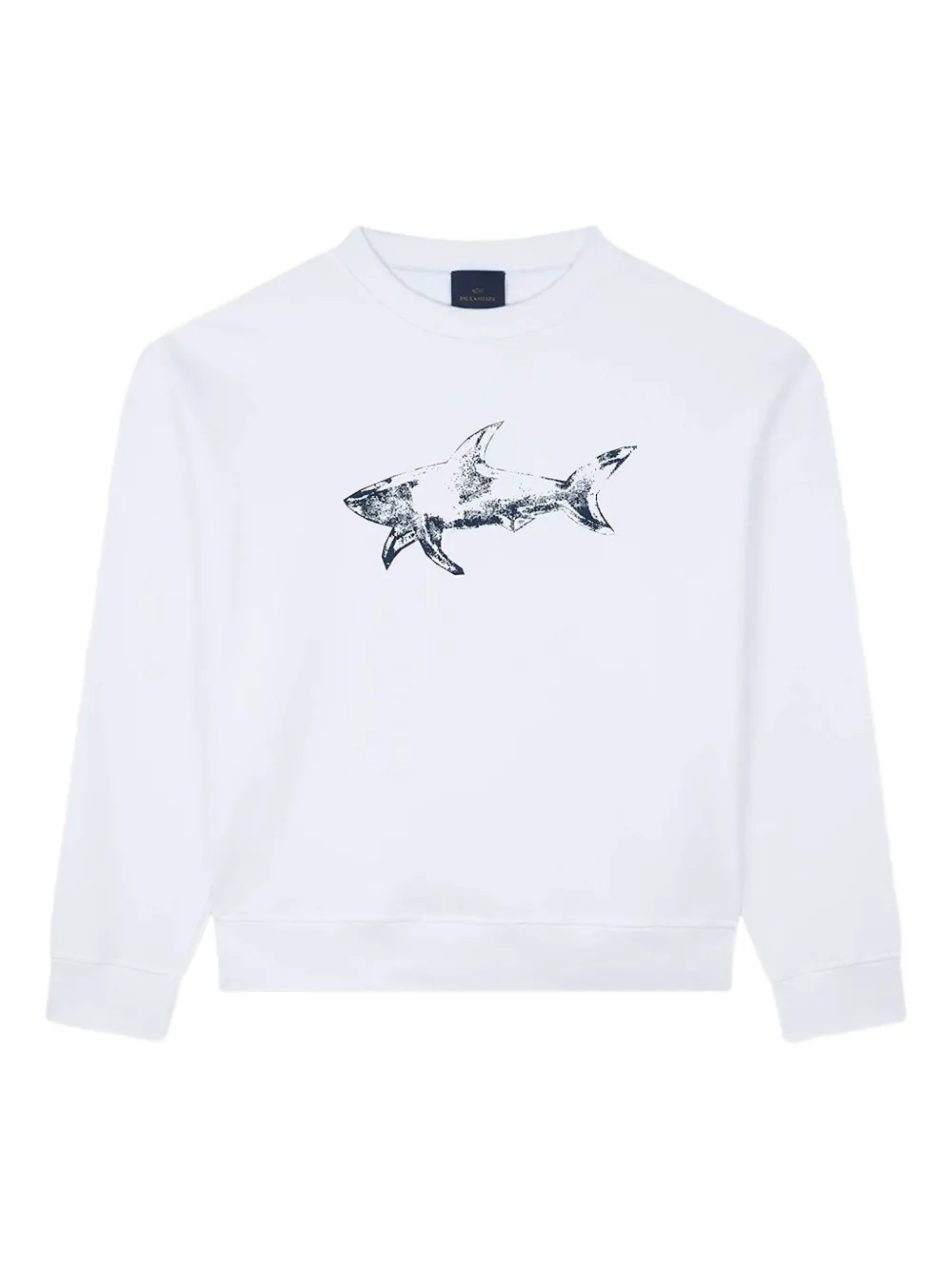 Paul & Shark シャークプリント スウェットシャツ - ホワイト Paul & Shark シャークプリント スウェットシャツ - ホワイト