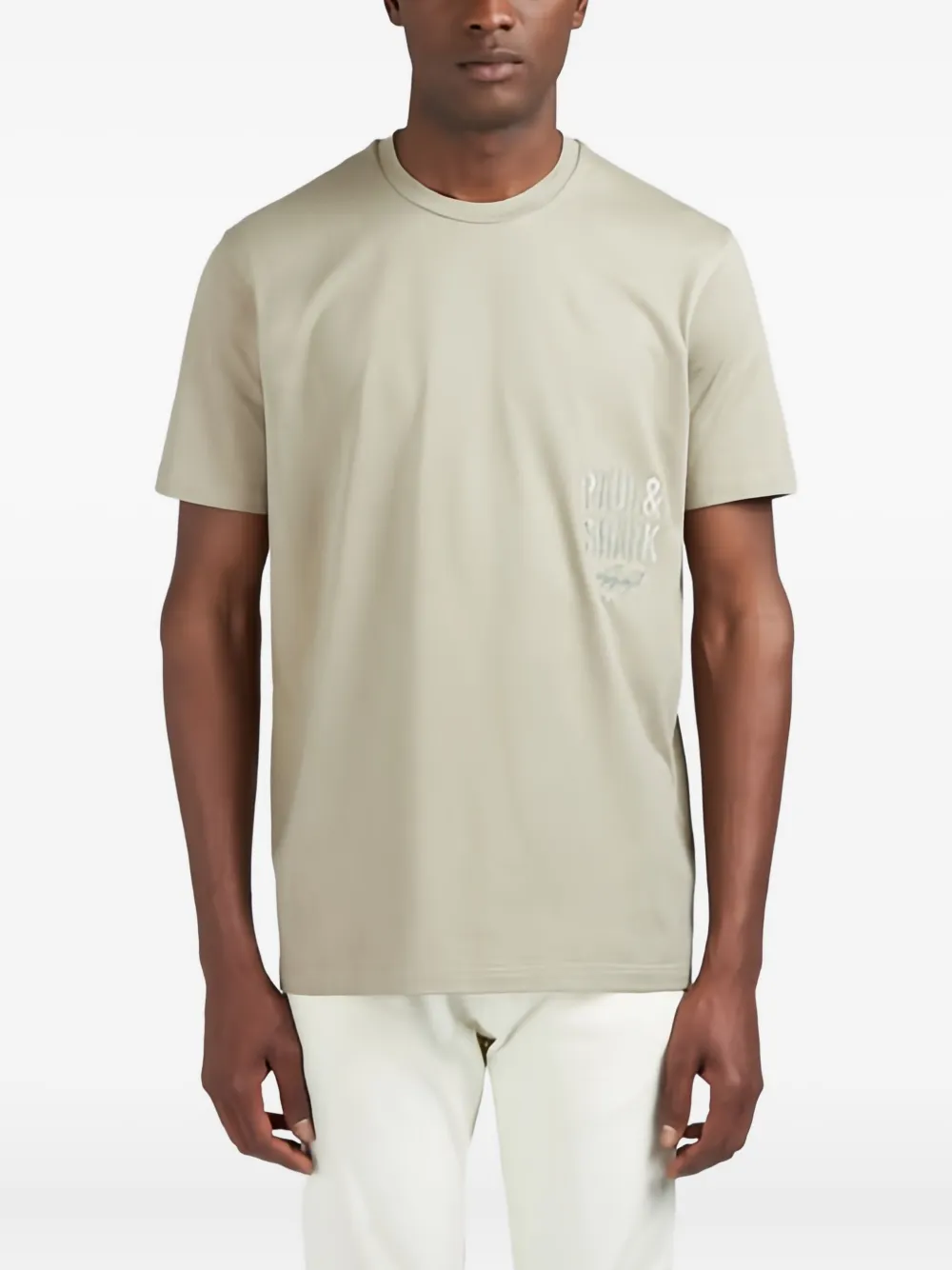 Paul & Shark T-shirt met geborduurd logo - Beige