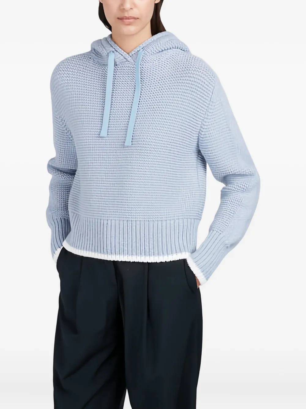 Paul & Shark Gebreide hoodie - Blauw