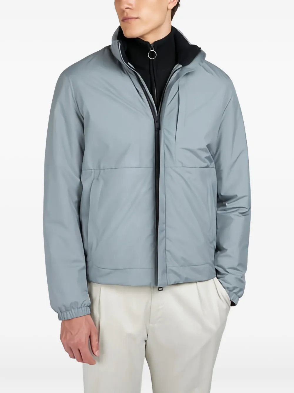 Paul & Shark High-neck Zipped Jacket In Gray