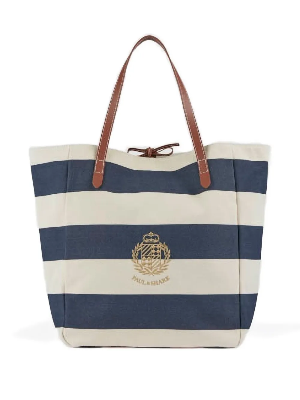 Paul & Shark Embroidered-logo Stripe-pattern Bag In Blue