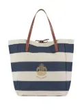 Paul & Shark embroidered-logo stripe-pattern bag - Blue