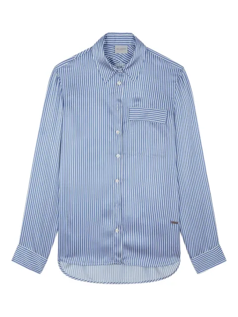 Paul & Shark silk-blend striped shirt
