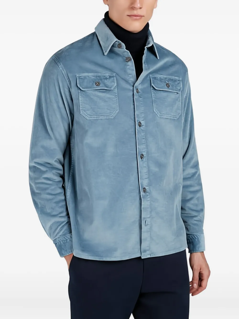 Paul & Shark Overhemd van katoenblend - Blauw