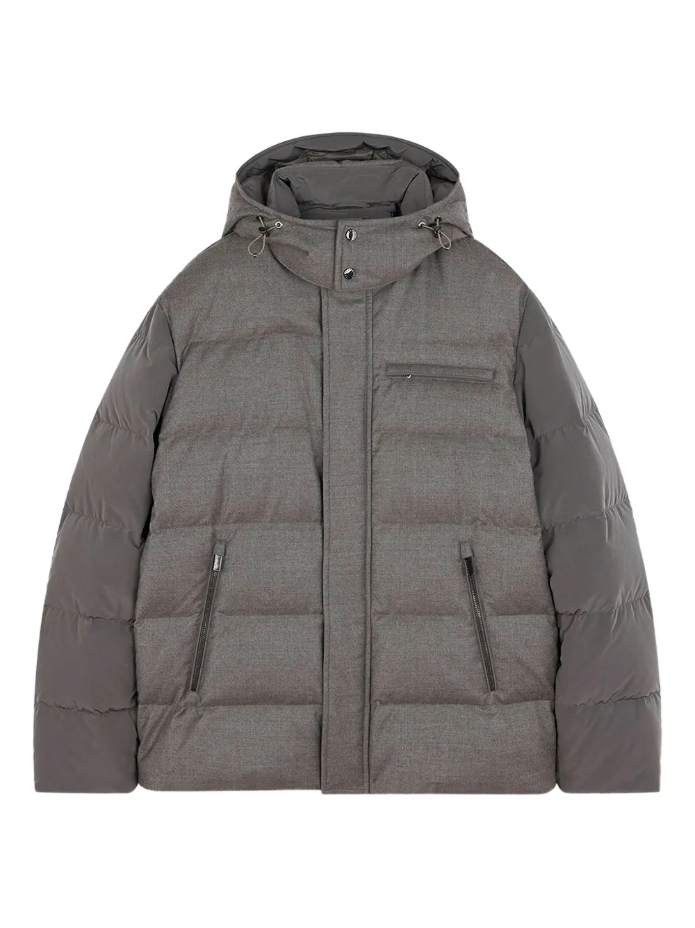 Paul & Shark フーデッド パデッドジャケット - 090B TAUPE SUEDE Paul & Shark フーデッド パデッドジャケット - 090B TAUPE SUEDE