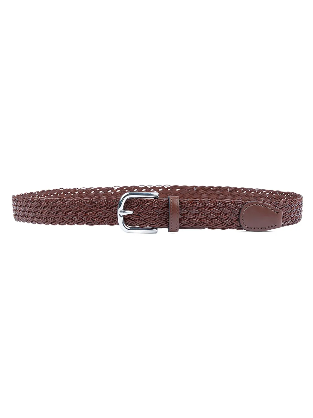 Paul & Shark woven leather belt - Bruin