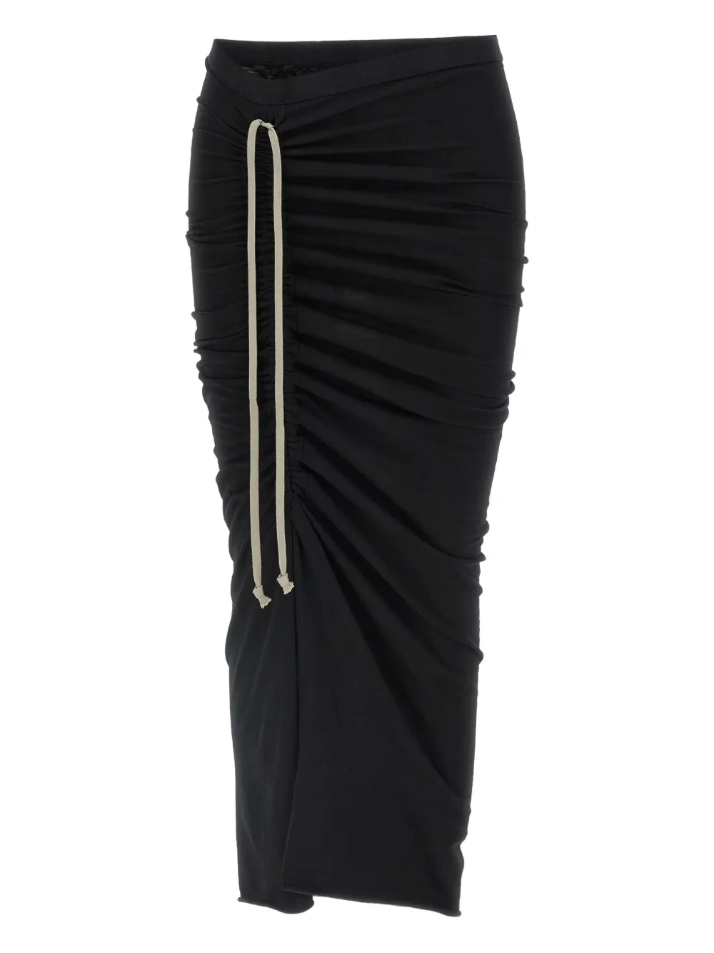 Rick Owens DRKSHDW Edfu elastic-waistband maxi skirt Zwart