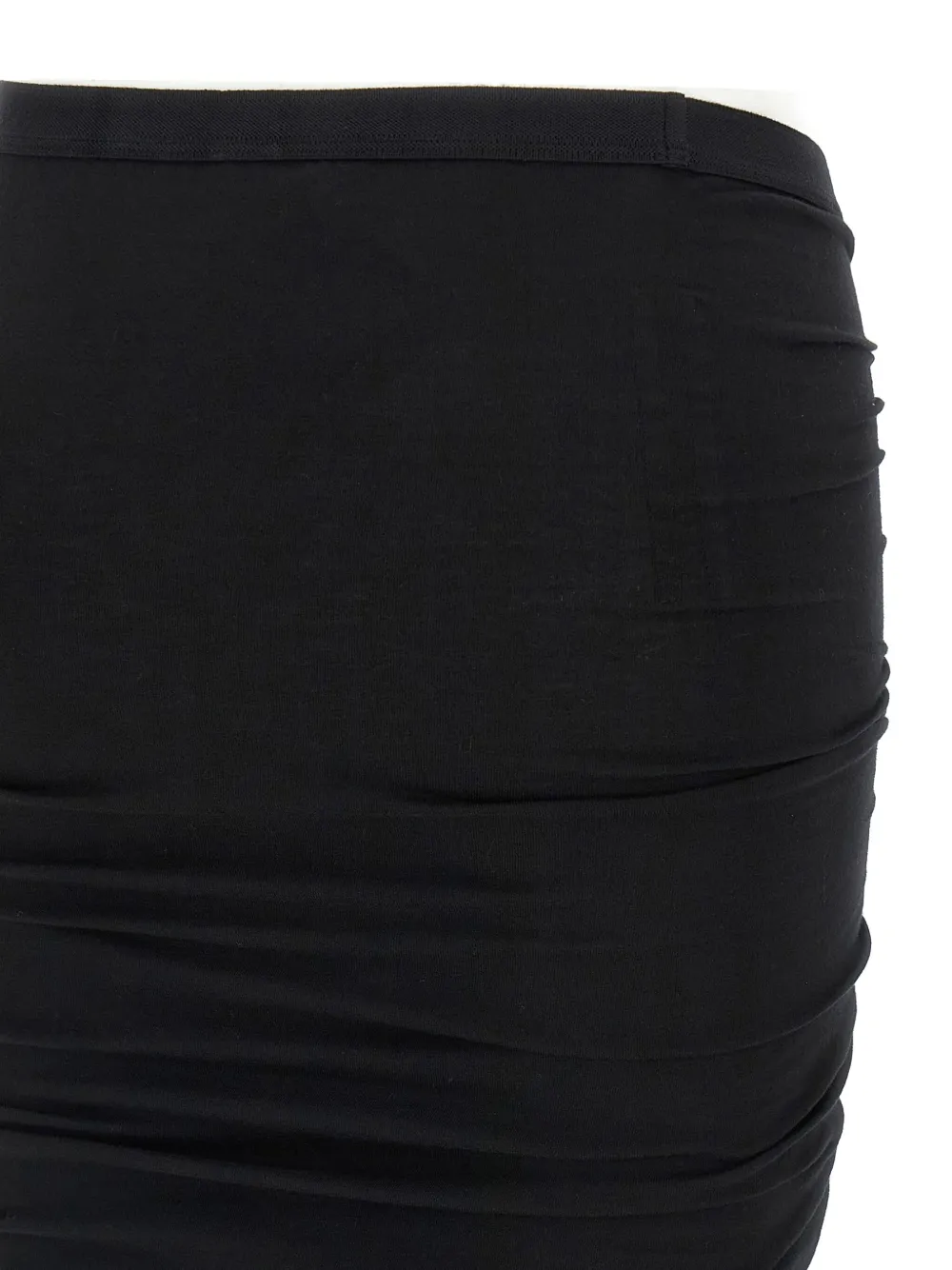 Rick Owens DRKSHDW Edfu elastic-waistband maxi skirt Zwart