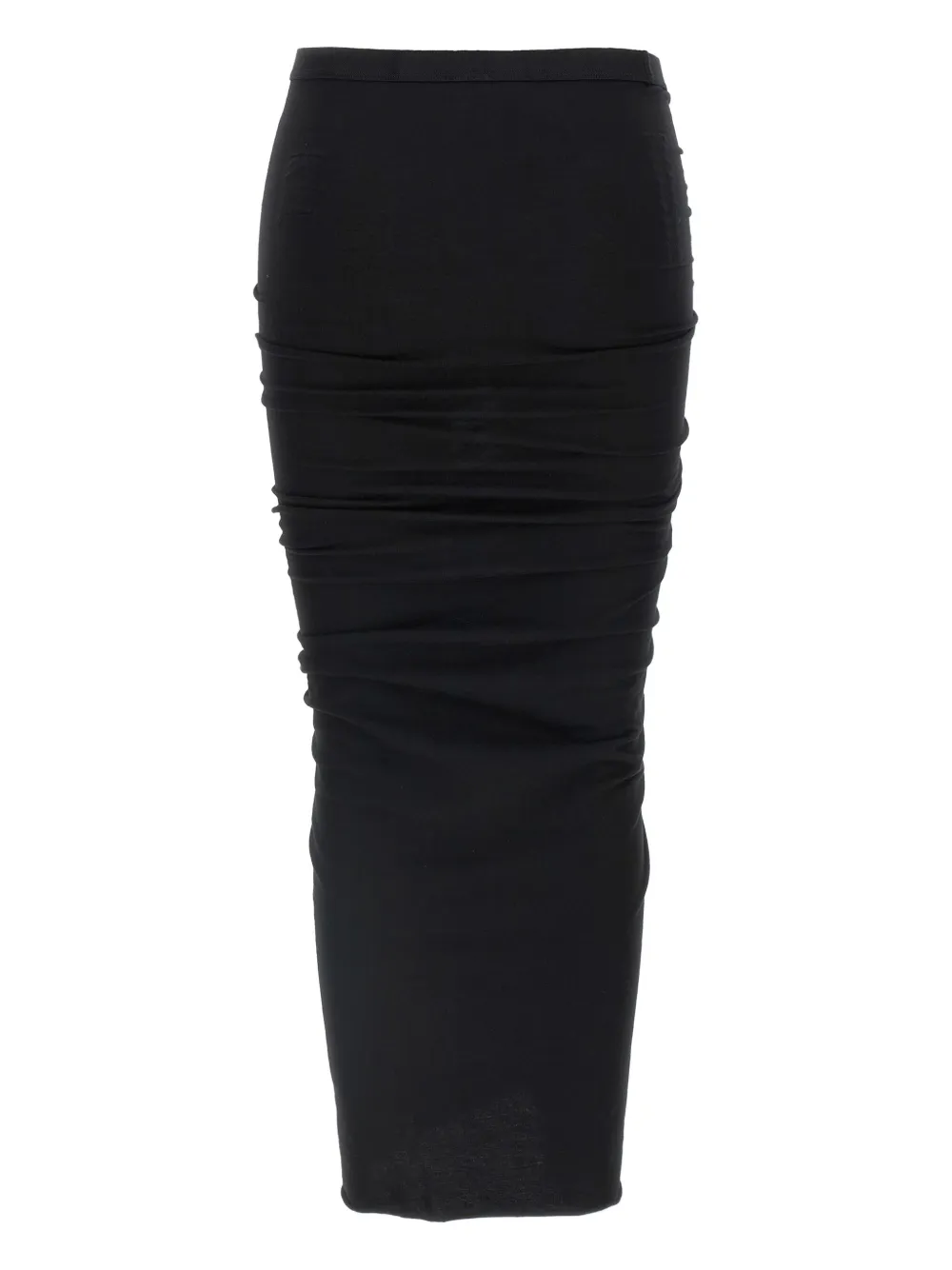 Rick Owens DRKSHDW Edfu elastic-waistband maxi skirt Zwart